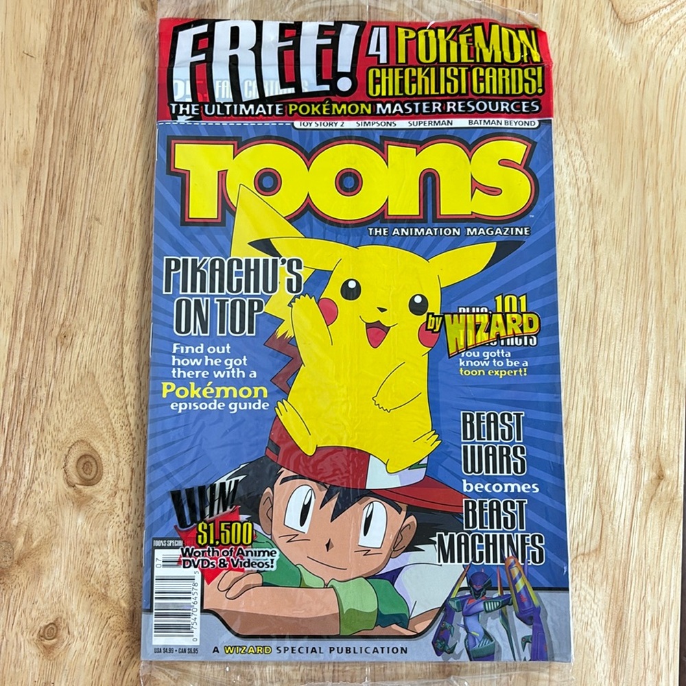 NEW POKÉMON Toons The Animation Magazine Wizard Entertainment 1999 Fall